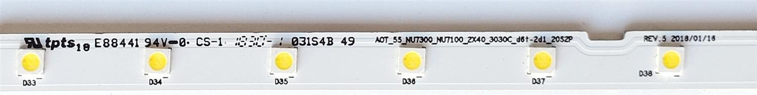 KIT DE LED'S PARA TV SAMSUNG (2 PIEZAS) / NUMERO DE PARTE BN96-45913A / 45913A / AOT_55_NU7300_NU7100_2X40_3030C_D6T_2D1_20S2P / PANEL'S  CY-CN055HGLV2H / CY-NN055HGHV6H / MODELOS UN55NU7090 / UN55NU7100 / UN55NU740D ( MAS MODELOS EN DESCRIPCION ) - Imagen 2